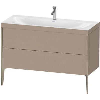Duravit Xviu Leinen/Champagner Matt Badezimmer Set mit Zwei Schubladen - Waschbecken Duravit Xviu Leinen/Champagner Matt Badezimmer Set mit Zwei Schubladen - Waschbecken