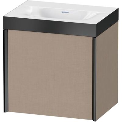 Duravit Leinen/Schwarz Matt Wandwaschbecken-Set - XViu C-Bonded Duravit Leinen/Schwarz Matt Wandwaschbecken-Set - XViu C-Bonded