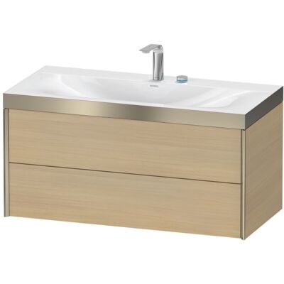 Duravit XViu Wandhängendes Set - Mediterrane Eiche/Champagner - Waschtisch-Set Duravit XViu Wandhängendes Set - Mediterrane Eiche/Champagner - Waschtisch-Set