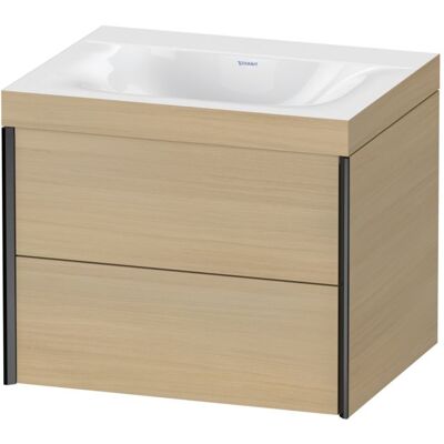 Duravit Mediterrane Eiche/Profil Schwarz Matt Wandhängendes Set - XV4614NB271C Duravit Mediterrane Eiche/Profil Schwarz Matt Wandhängendes Set - XV4614NB271C