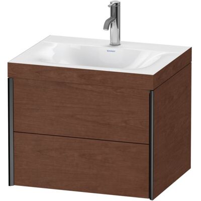 Duravit Wandhängendes Nussbaum C-bonded Waschtisch-Set Duravit Wandhängendes Nussbaum C-bonded Waschtisch-Set