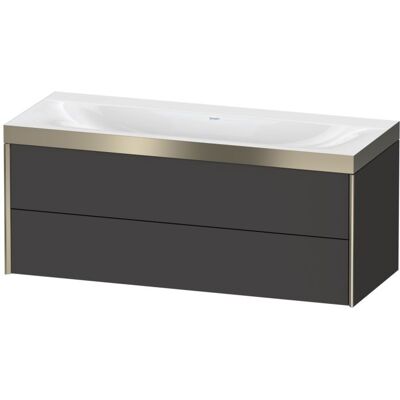 Duravit Xviu C-Bonded Set Wandmontiert Badezimmerwaschtisch - Graphit Supermatt Duravit Xviu C-Bonded Set Wandmontiert Badezimmerwaschtisch - Graphit Supermatt