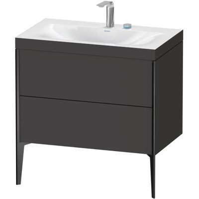 Duravit Bodenstehendes Waschtisch-Set Graphit Supermatt - XV4710EB280C Duravit Bodenstehendes Waschtisch-Set Graphit Supermatt - XV4710EB280C