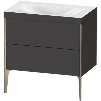 Duravit Xviu C-Bonded Set Rechteckwaschtisch 2 Schubladen - Graphit Supermatt Duravit Xviu C-Bonded Set Rechteckwaschtisch 2 Schubladen - Graphit Supermatt