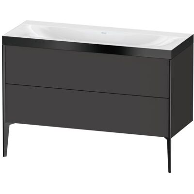 Duravit Xviu C-Bonded Set Badezimmerwaschtisch 2 Auszüge ohne Hahnloch 1200 x 480 x 610 mm - Graphit Supermatt Duravit Xviu C-Bonded Set Badezimmerwaschtisch 2 Auszüge ohne Hahnloch 1200 x 480 x 610 mm - Graphit Supermatt