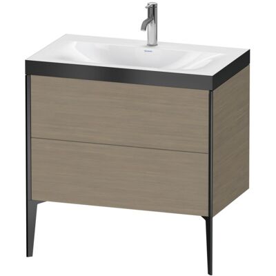 Duravit Xviu Eiche Terra Schwarz - Waschtisch-Set Duravit Xviu Eiche Terra Schwarz - Waschtisch-Set