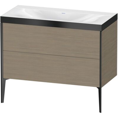 Duravit XViu C-Bonded Set - Wandhängend Eiche Terra/Schwarz Matt - Waschtisch-Set Duravit XViu C-Bonded Set - Wandhängend Eiche Terra/Schwarz Matt - Waschtisch-Set