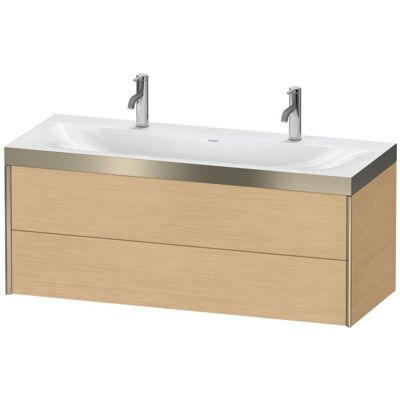 Duravit Wandmontiertes Eiche Natur/Champagner Matt Badezimmer-Set - XViu 2-Schubladen Duravit Wandmontiertes Eiche Natur/Champagner Matt Badezimmer-Set - XViu 2-Schubladen