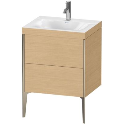 Duravit Xviu Eiche Natur / Champagner Matt Set - Waschtisch & Unterschrank Duravit Xviu Eiche Natur / Champagner Matt Set - Waschtisch & Unterschrank