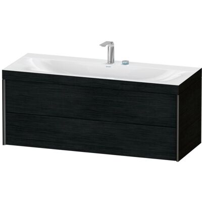 Duravit Wandmontage Xviu C-Bonded Set - Eiche Schwarz/Schwarz Matt - Waschtisch Duravit Wandmontage Xviu C-Bonded Set - Eiche Schwarz/Schwarz Matt - Waschtisch