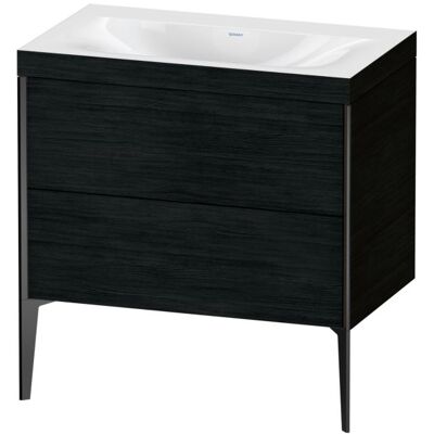 Duravit XViu Waschtisch-Unterschrank XV4710NB216C 80x48cm, 2 Auszüge, ohne Hahnloch, schwarz matt, Rahmen C, Eiche schwarz Duravit XViu Waschtisch-Unterschrank XV4710NB216C 80x48cm, 2 Auszüge, ohne Hahnloch, schwarz matt, Rahmen C, Eiche schwarz