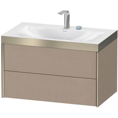 Duravit Xviu Wandmontage-Set - C-Bonded Waschtisch, Leinen/Champagner Matt Duravit Xviu Wandmontage-Set - C-Bonded Waschtisch, Leinen/Champagner Matt