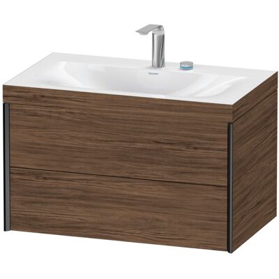 Duravit Nussbaum dunkel Wandhängendes C-Bonded Set - XV4615EB221C Duravit Nussbaum dunkel Wandhängendes C-Bonded Set - XV4615EB221C