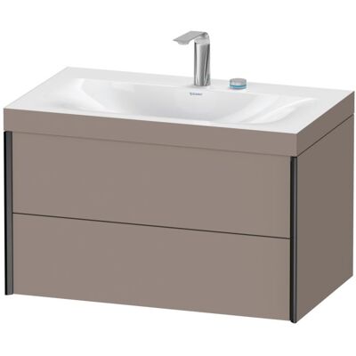 Duravit Xviu Wandwaschtisch-Set - Schwarz & Basalt Duravit Xviu Wandwaschtisch-Set - Schwarz & Basalt