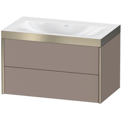 Duravit Wandmontiertes Waschtisch-Set in Basalt Matt mit 2 Schubladen - XV4615NB143P Duravit Wandmontiertes Waschtisch-Set in Basalt Matt mit 2 Schubladen - XV4615NB143P