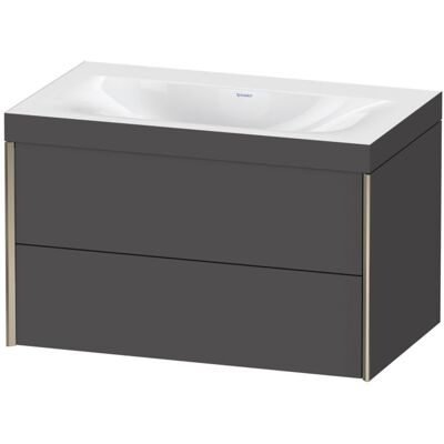 Duravit Xviu C-Bonded Wandhängendes Set - Waschtisch, Graphit Matt Duravit Xviu C-Bonded Wandhängendes Set - Waschtisch, Graphit Matt