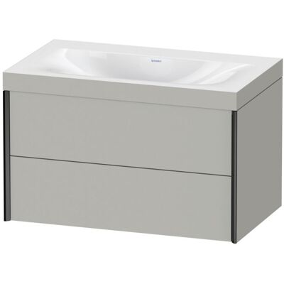 Duravit Wandmontiertes Betongrau Matt XViu Set mit 2 Schubladen - Waschtisch-Set Duravit Wandmontiertes Betongrau Matt XViu Set mit 2 Schubladen - Waschtisch-Set