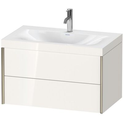 Duravit Xviu Wandwaschbecken-Set - Weiß Hochglanz - Rechteck Duravit Xviu Wandwaschbecken-Set - Weiß Hochglanz - Rechteck
