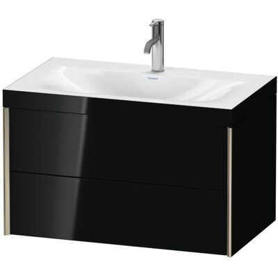 Duravit Wandhängeset Schwarz Hochglanz XViu - Waschtisch Duravit Wandhängeset Schwarz Hochglanz XViu - Waschtisch