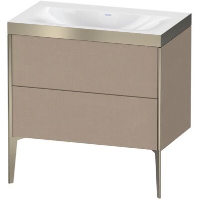 Duravit XViu Waschtisch-Unterschrank XV4710NB175P 80x48cm, 2 Auszüge, ohne Hahnloch, champagner matt, Rahmen P, leinen Duravit XViu Waschtisch-Unterschrank XV4710NB175P 80x48cm, 2 Auszüge, ohne Hahnloch, champagner matt, Rahmen P, leinen
