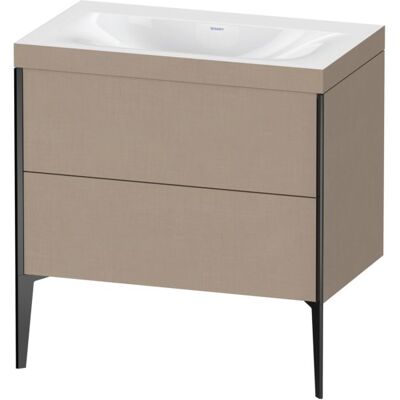 Duravit XViu Waschtisch-Unterschrank XV4710NB275C 80x48cm, 2 Auszüge, ohne Hahnloch, schwarz matt, Rahmen C, leinen Duravit XViu Waschtisch-Unterschrank XV4710NB275C 80x48cm, 2 Auszüge, ohne Hahnloch, schwarz matt, Rahmen C, leinen