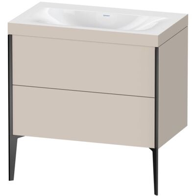 Duravit XViu C-Bonded Set Waschtisch - Rechteck, 2 Auszüge, ohne Überlauf, Taupe Matt Duravit XViu C-Bonded Set Waschtisch - Rechteck, 2 Auszüge, ohne Überlauf, Taupe Matt