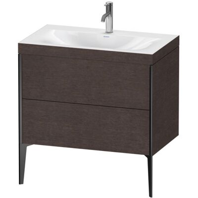 Duravit Dunkle Eiche Waschtisch-Set - C-bonded, 2 Auszüge, 80x48cm - Waschtisch-Set Duravit Dunkle Eiche Waschtisch-Set - C-bonded, 2 Auszüge, 80x48cm - Waschtisch-Set