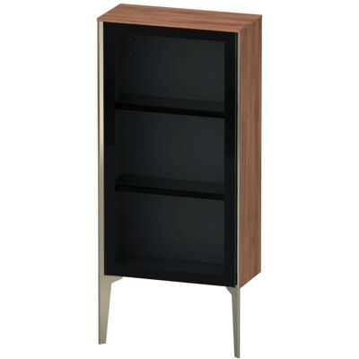 Duravit XViu Halbhochschrank XV1361LB179 50x24x89cm, Glastür, champagner matt, Tür links, nussbaum natur Duravit XViu Halbhochschrank XV1361LB179 50x24x89cm, Glastür, champagner matt, Tür links, nussbaum natur