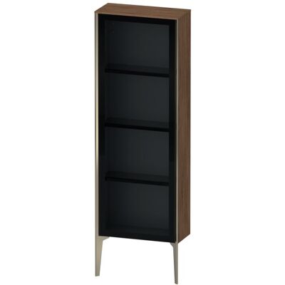 Duravit XViu Halbhochschrank mit Glastür - Champagner Matt / Nussbaum Dunkel Duravit XViu Halbhochschrank mit Glastür - Champagner Matt / Nussbaum Dunkel