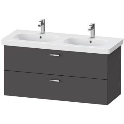Duravit XBase Wandhängender Waschtischunterbau, 120cm, Graphit Matt, 2 Schubladen Duravit XBase Wandhängender Waschtischunterbau, 120cm, Graphit Matt, 2 Schubladen