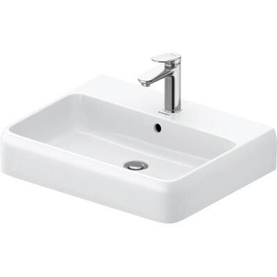 Duravit Qatego Waschbecken - 1 Hahnloch, 600x470mm, Weiß Hochglanz Duravit Qatego Waschbecken - 1 Hahnloch, 600x470mm, Weiß Hochglanz