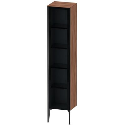 Duravit XViu Hochschrank XV1375LB279 40x36x177cm, Glastür, schwarz matt, Tür links, nussbaum natur Duravit XViu Hochschrank XV1375LB279 40x36x177cm, Glastür, schwarz matt, Tür links, nussbaum natur
