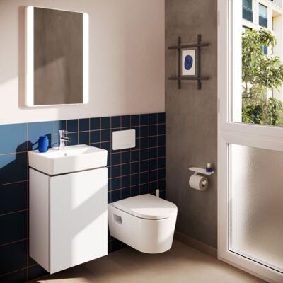 Hansgrohe Xilesa E Waschtischunterschrank 54245700 430x330mm, für Handwaschbecken, Türanschlag links, weiß matt Hansgrohe Xilesa E Waschtischunterschrank 54245700 430x330mm, für Handwaschbecken, Türanschlag links, weiß matt