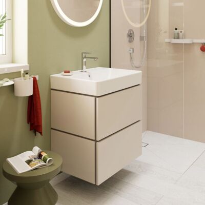 Hansgrohe Xilesa E Waschtischunterschrank 54256780 630x470mm, 2 Schubkästen, für Waschtisch, ohne PushOpen, sandbeige matt Hansgrohe Xilesa E Waschtischunterschrank 54256780 630x470mm, 2 Schubkästen, für Waschtisch, ohne PushOpen, sandbeige matt