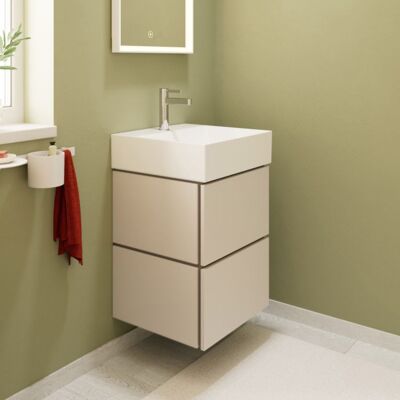 Hansgrohe Xilesa E Waschtischunterschrank 54250780 480x470mm, 2 Schubkästen, sandbeige matt Hansgrohe Xilesa E Waschtischunterschrank 54250780 480x470mm, 2 Schubkästen, sandbeige matt