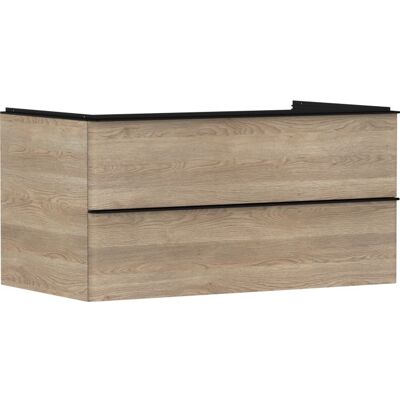 Hansgrohe Xelu Q Waschtischunterschrank 54080670 980x485x550mm, 2 Schubkästen, Eiche Natur, mattschwarz Hansgrohe Xelu Q Waschtischunterschrank 54080670 980x485x550mm, 2 Schubkästen, Eiche Natur, mattschwarz