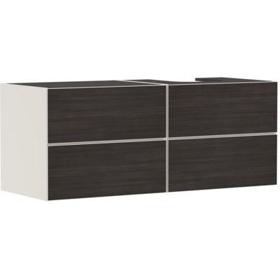 Hansgrohe Xevolos E Waschtischunterschrank 54240730 1370x555x550mm, 4 Schubladen, rechts, sandbeige matt, Eiche dunkel Hansgrohe Xevolos E Waschtischunterschrank 54240730 1370x555x550mm, 4 Schubladen, rechts, sandbeige matt, Eiche dunkel