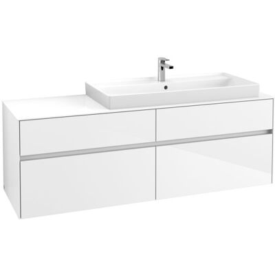 Villeroy & Boch Collaro Waschtischunterschrank - 4 Auszüge, 1600mm, Glossy White Villeroy & Boch Collaro Waschtischunterschrank - 4 Auszüge, 1600mm, Glossy White