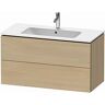 Duravit L-Cube Waschtischunterbau LC624207171 Mediterrane Eiche, 102x55,5x48,1cm, 2 Schubladen