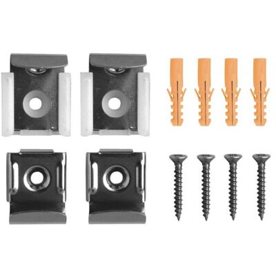 ASW Stedo Spiegelklammer-Set - Edelstahl, 4 Stück, bis 10 kg ASW Stedo Spiegelklammer-Set - Edelstahl, 4 Stück, bis 10 kg