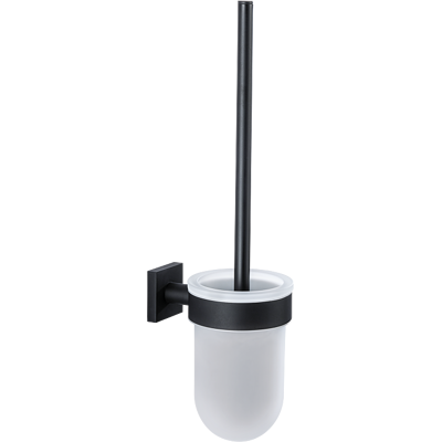 Bravat Quaruna - Matt Schwarz - Glas-Tropfschale - WC-Bürstengarnitur Bravat Quaruna - Matt Schwarz - Glas-Tropfschale - WC-Bürstengarnitur