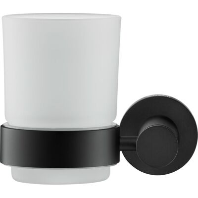 Duravit D-Code Zahnputzbecher Glashalter 0099194600 Glas links, Schwarz Matt, Ø69 mm, Wandhängend Duravit D-Code Zahnputzbecher Glashalter 0099194600 Glas links, Schwarz Matt, Ø69 mm, Wandhängend