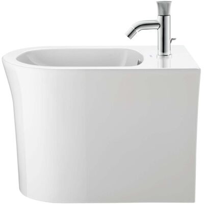 Duravit White Tulip Bidet - Weiß - Hygienische WonderGliss, Rückwandmontage, Einhebel kompatibel Duravit White Tulip Bidet - Weiß - Hygienische WonderGliss, Rückwandmontage, Einhebel kompatibel