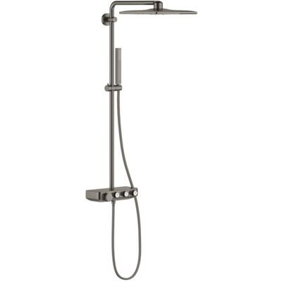 Grohe Duschsystem 26508AL0 hard graphite gebürstet, mit AP-Thermostat, Duscharm 45cm schwenkbar Grohe Duschsystem 26508AL0 hard graphite gebürstet, mit AP-Thermostat, Duscharm 45cm schwenkbar