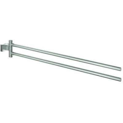 Grohe Essentials Cube Handtuchhalter 40624DC1 supersteel, 2-armig, 43,9 cm, schwenkbar, verdeckte Befestigung Grohe Essentials Cube Handtuchhalter 40624DC1 supersteel, 2-armig, 43,9 cm, schwenkbar, verdeckte Befestigung