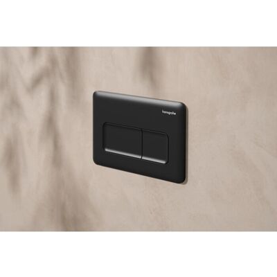 Hansgrohe iFrame Original Q Betätigungsplatte 66001670 für 2-Mengen-Spülung, Kunststoff, mattschwarz Hansgrohe iFrame Original Q Betätigungsplatte 66001670 für 2-Mengen-Spülung, Kunststoff, mattschwarz