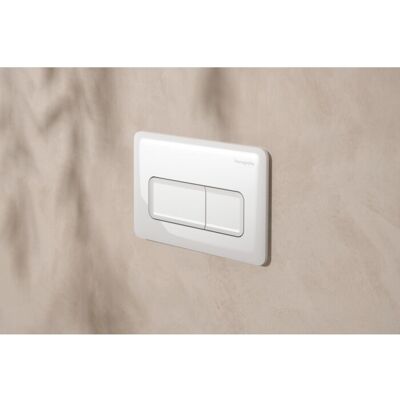 Hansgrohe iFrame Original Q Betätigungsplatte 66001450 für 2-Mengen-Spülung, Kunststoff, weiß Hansgrohe iFrame Original Q Betätigungsplatte 66001450 für 2-Mengen-Spülung, Kunststoff, weiß