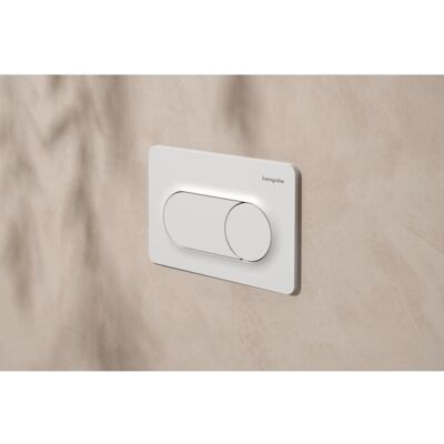 Hansgrohe iFrame Original S Betätigungsplatte 66002700 für 2-Mengen-Spülung, Kunststoff, mattweiß Hansgrohe iFrame Original S Betätigungsplatte 66002700 für 2-Mengen-Spülung, Kunststoff, mattweiß