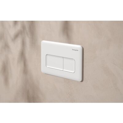 Hansgrohe iFrame Original Q Betätigungsplatte 66001700 für 2-Mengen-Spülung, Kunststoff, mattweiß Hansgrohe iFrame Original Q Betätigungsplatte 66001700 für 2-Mengen-Spülung, Kunststoff, mattweiß