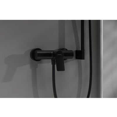 Hansgrohe Vivenis Einhebel-Duscharmatur 75623670 Aufputz, mit Schalldämpfer, schwarz matt Hansgrohe Vivenis Einhebel-Duscharmatur 75623670 Aufputz, mit Schalldämpfer, schwarz matt
